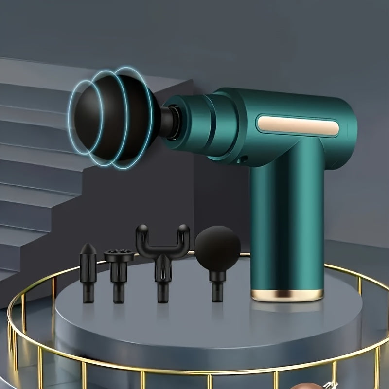 Portativ zaryadlanadigan massaj quroli, 4 ta almashtiriladigan bosh, 6 tezlik rejimi, jim motor, mushaklarni bo'shatuvchi va tiklanish uchun. Har kim uchun ideal 14-fevral sovg'asi.