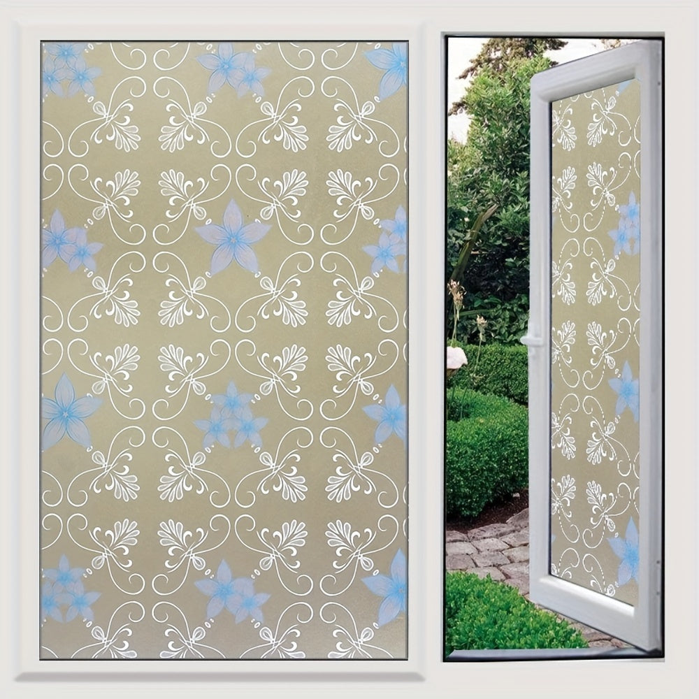 PVC Window Privacy Film Frosted Glass Covering UV Block Heat Control Self-Adhesive for Doors and Windows
