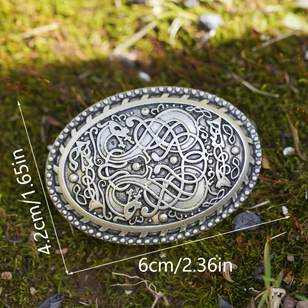 Antique Viking Dragon Brooch Amulet Design for Festival Jewelry Gift