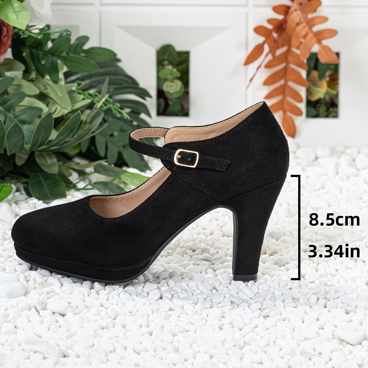 Women High Heel Platform Shoes Elegant Party Dress Heel Black Size 7