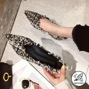 Women's Solid Color Flat Shoes Pointed Toe Slip-On Dress Shoes