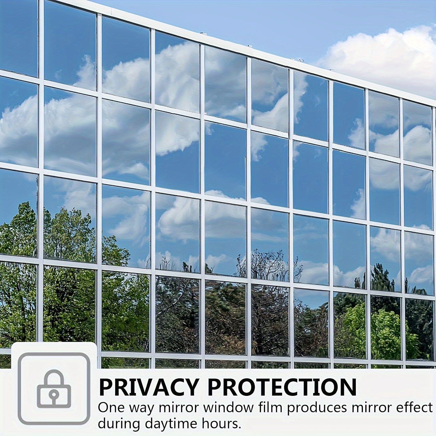 Легкая в установке односторонняя пленка для окон с защитой от УФ-лучей и тепла, с отражающим зеркальным оттенком для окон дома и офиса. Просто снимите защитную пленку и наклейте для мгновенной приватности.