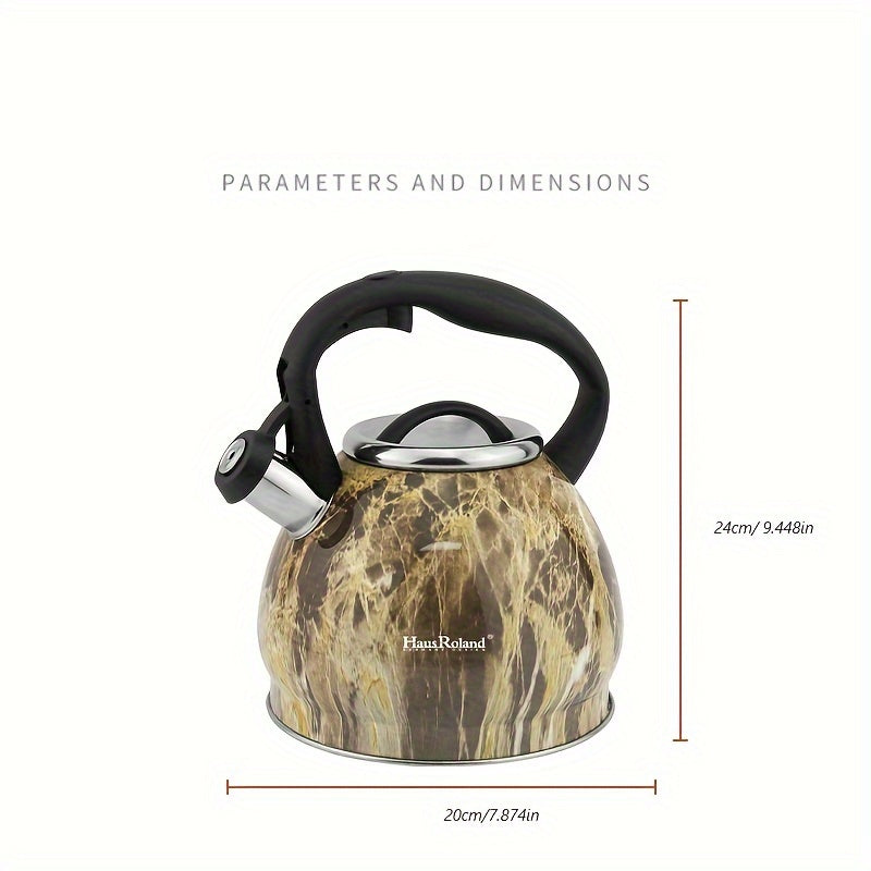 Stainless Steel Whistling Tea Kettle 3L Stovetop Compatible Heat-Resistant Handle