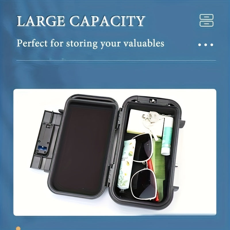 Waterproof Combination Lock Safe Box with Detachable Chain for Travel Outdoor Use Large Capacity Key Storage
