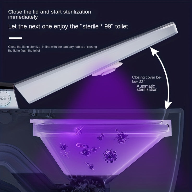 Automatic UV Lamp Toilet Deodorizer with Rechargeable Battery and USB Charging