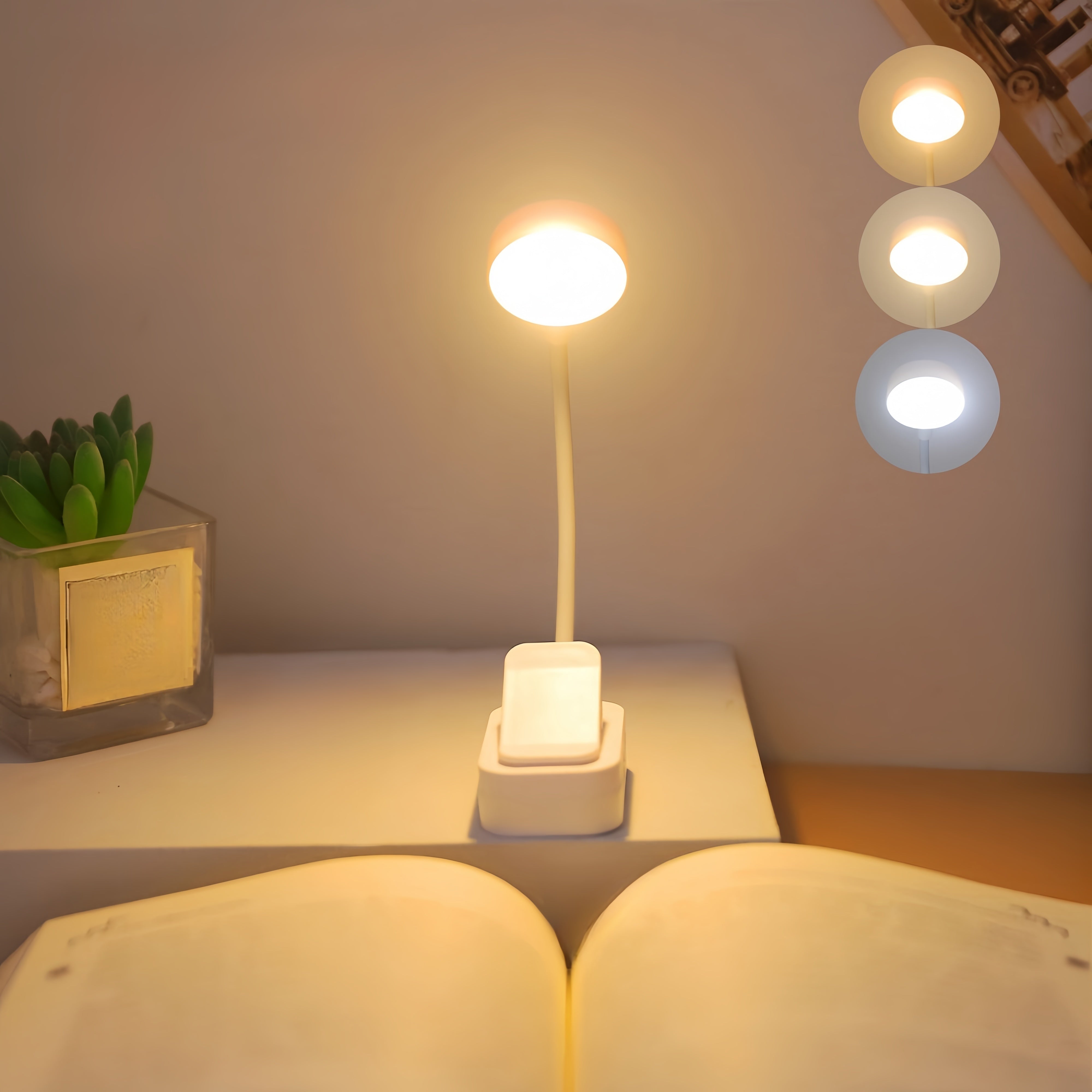 Geometric Night Light with Tricolor LED Rechargeable Plastic Bedroom Bedroom Kitchen Bar