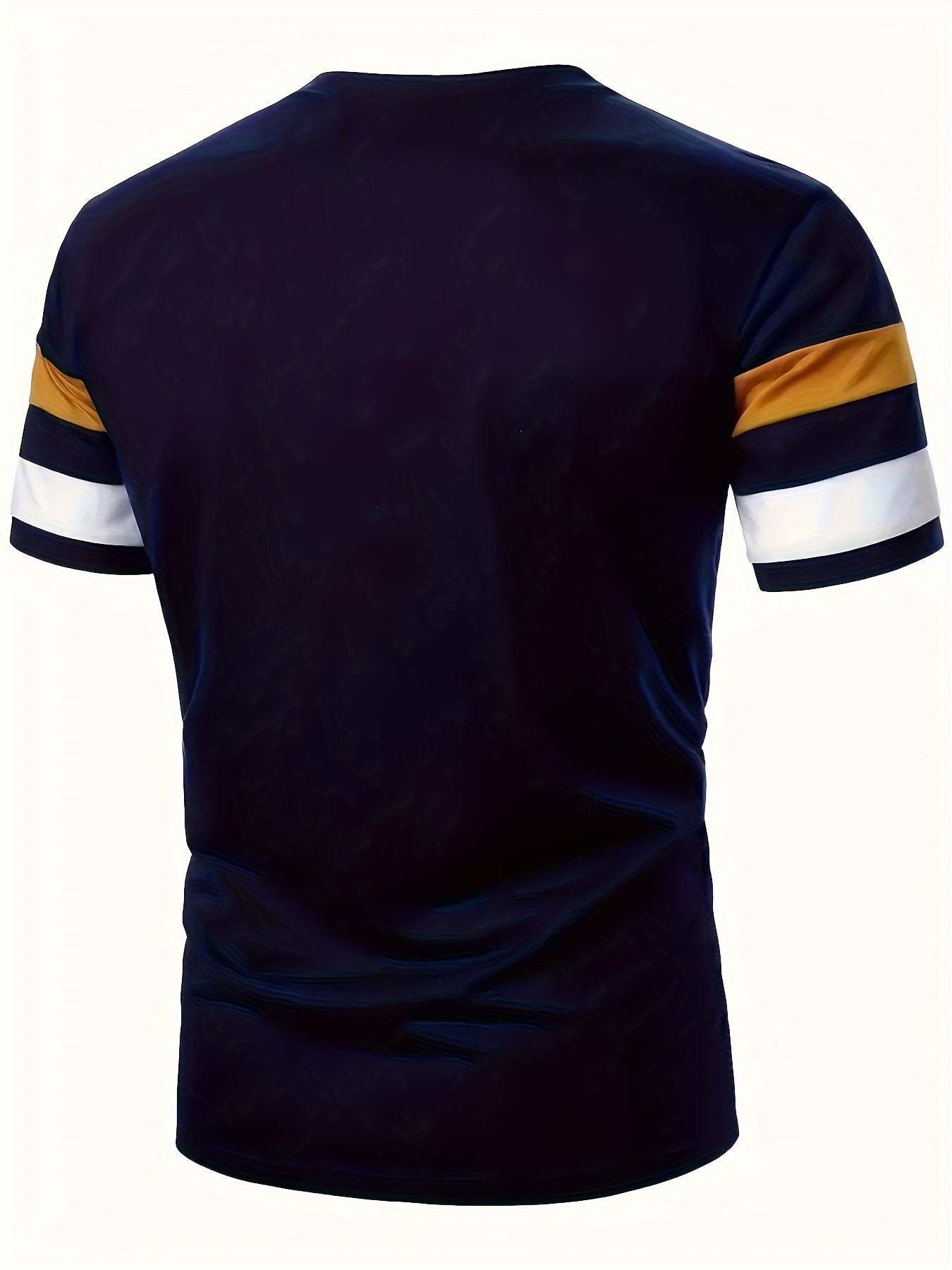 Мужская футболка большого размера с цветными блоками, темно-синий и желтый, быстро сохнущий полиэстер, повседневная спортивная одежда для улицы