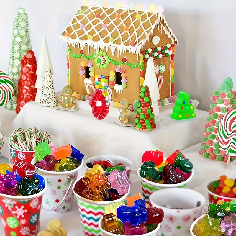 Rojdestvo shirinliklari shakli 3D silikondan tayyorlangan pishirish asbobi, puding va shokolad uchun