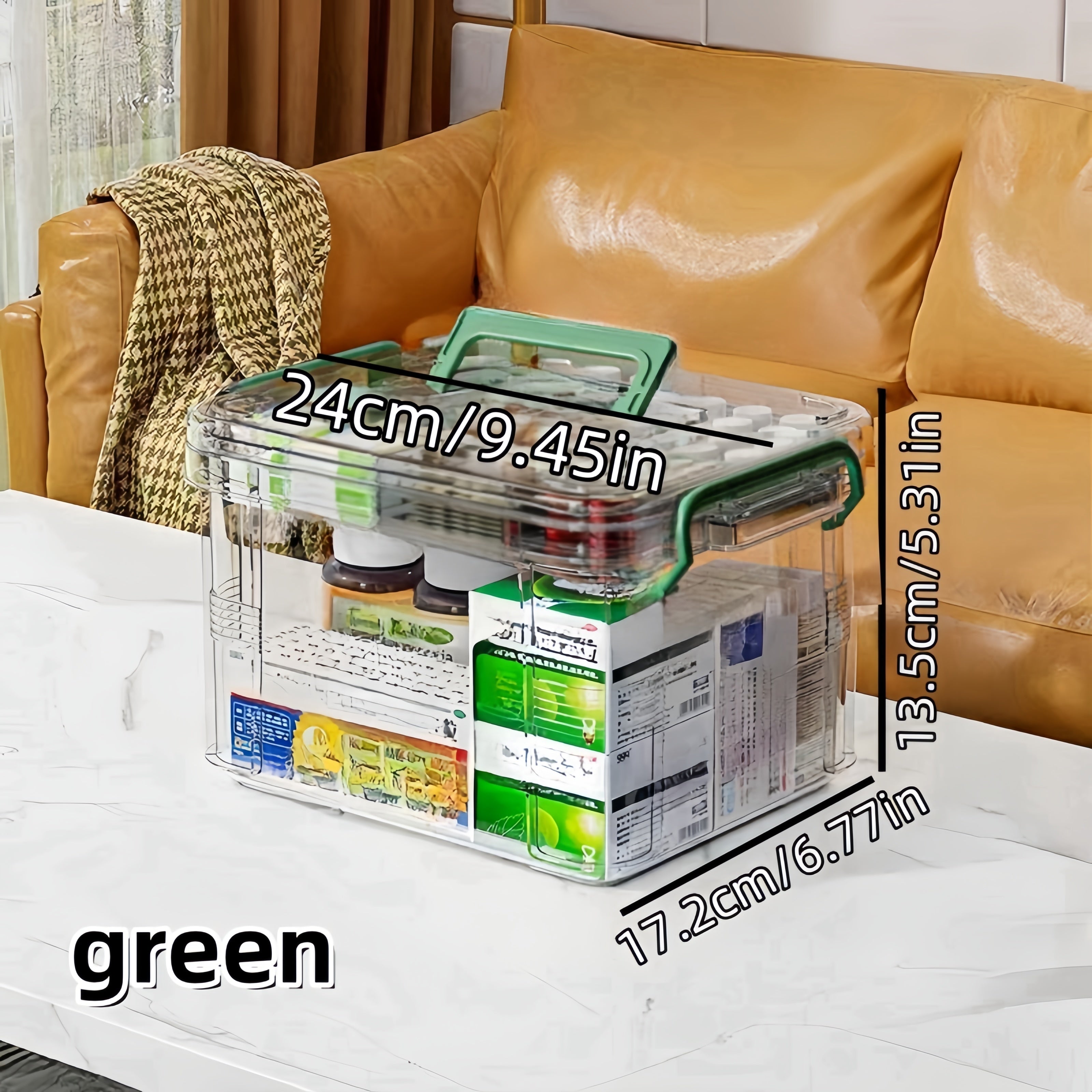 Plastic Waterproof Storage Box with Clip-On Closure for Medicines Snacks and Household Items