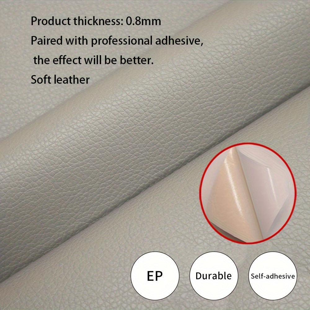 O'z-o'zidan yopishadigan charm ta'mirlash lenti, aralash ranglar, 7.62x152.4cm, mebel, avtomobil o'rindiqlari uchun