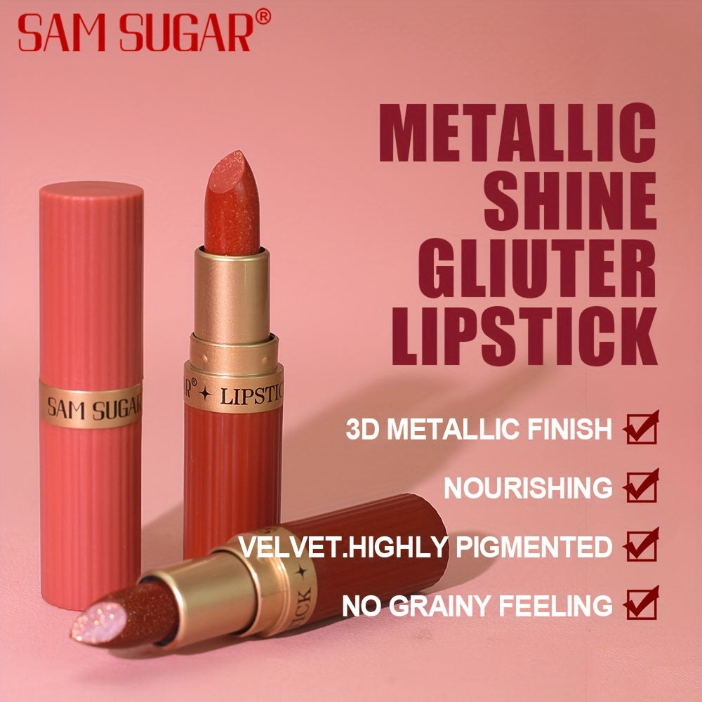 Коралловая жемчужная помада водостойкая, стойкая, с мерцающим блеском, для губ