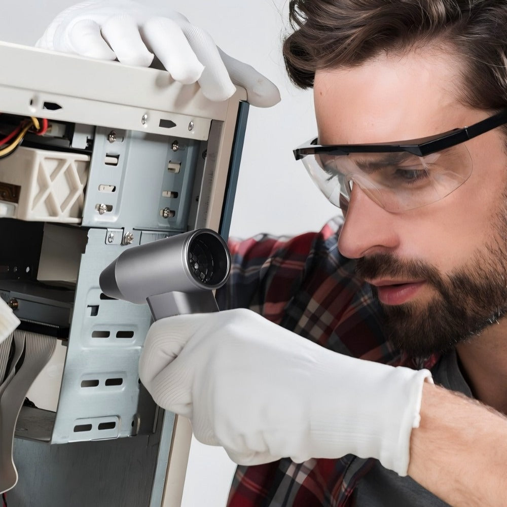 Portable High-Speed Turbo Fan with USB Charging for Cooling and Cleaning