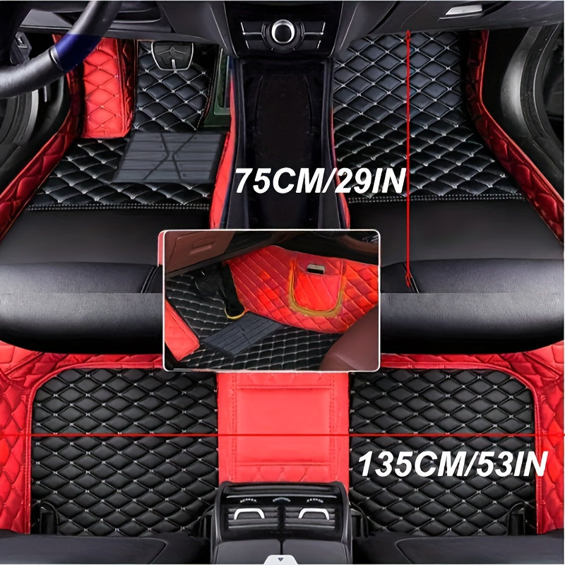 Universal 3D PU Leather Car Floor Mats for Silverado Interior Accessories