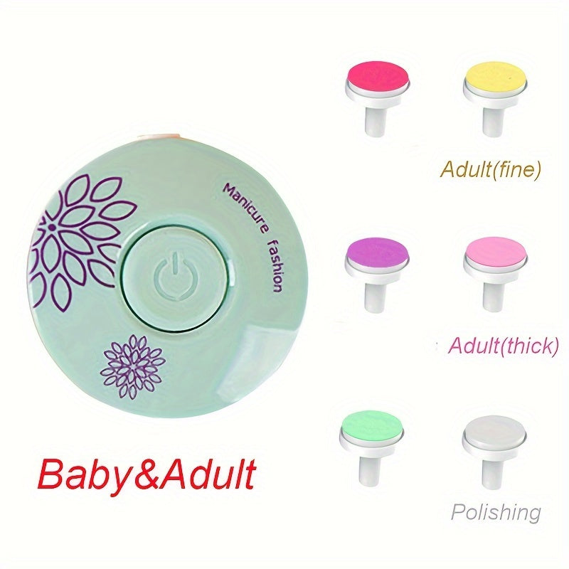 Baby Nail Trimmer Kit for Newborns and Toddlers Electric Manicure File with Clippers