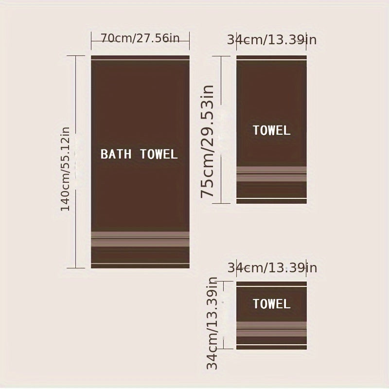 6-Piece Velvet Towel Set Soft Absorbent Bath Towels and Hand Towels for Home and Hotel