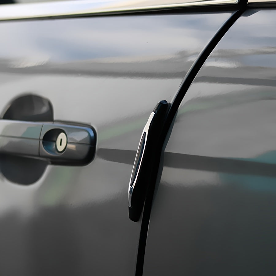 Protectores de parachoques de puertas de coche de 4 piezas, tiras de goma, protectores contra arañazos, duraderos, de plástico