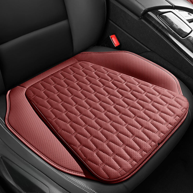 Universal All-Season Car Seat Cushion Cover Breathable PU Leather Quilted