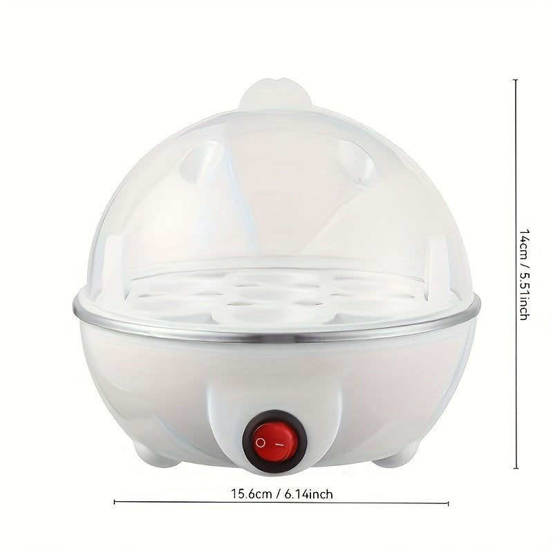 Автоматическая машина для варки яиц и пароварка с большой емкостью, основание из нержавеющей стали, прозрачная крышка, полусферический дизайн для равномерного приготовления