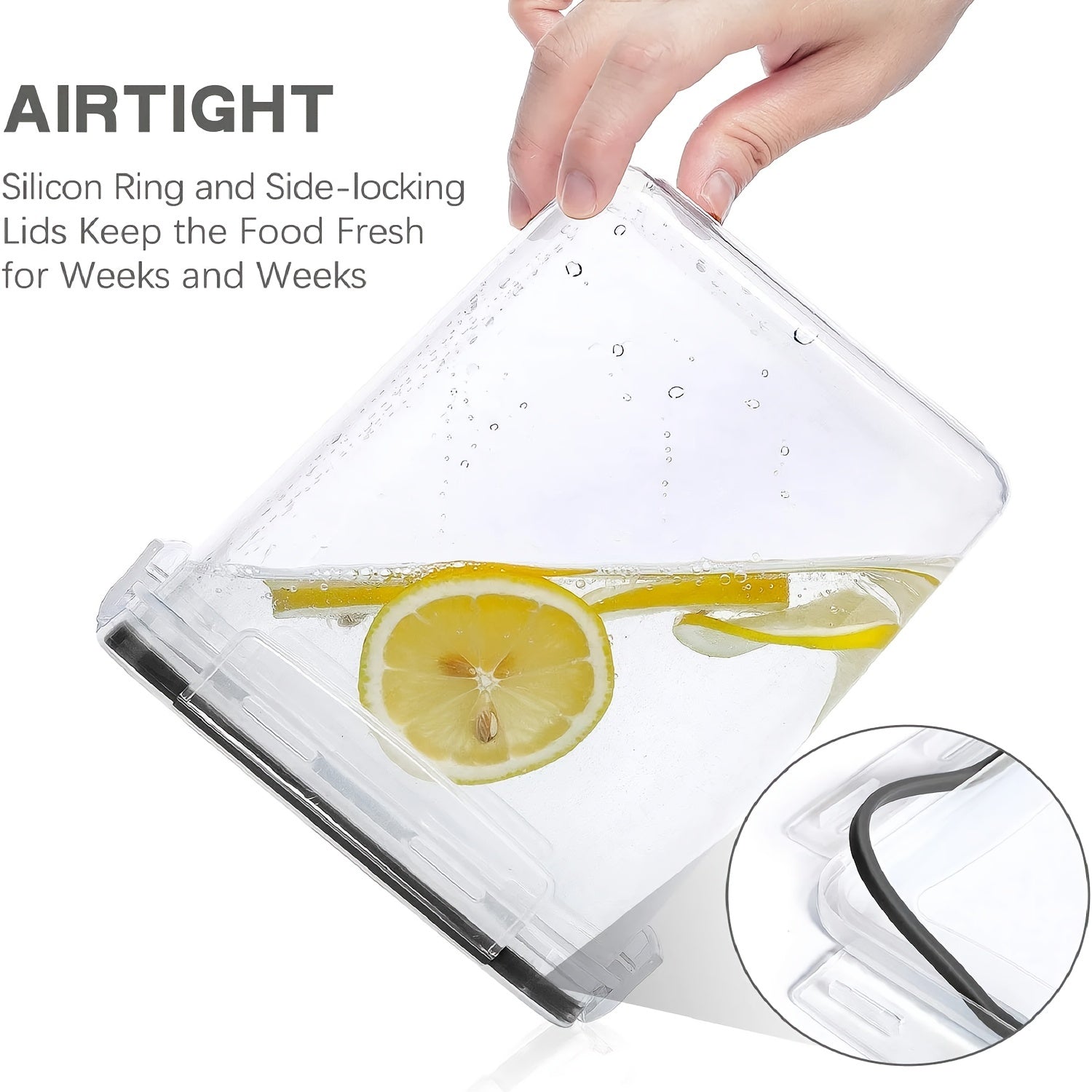 2/4 Pcs BPA-Free Plastic Food Storage Containers 2.5L Airtight for Cereal