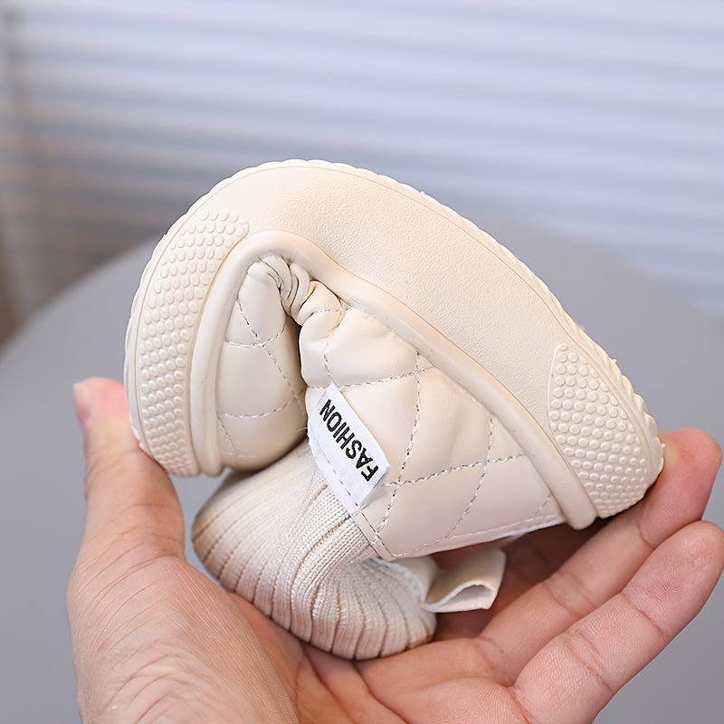 Women's Short Booties with Quilted Upper for Fall and Winter