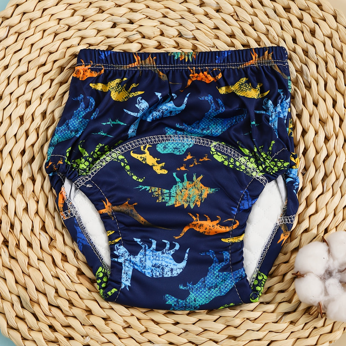 Bolalar uchun qiziqarli multfilm printli yuviladigan trening shimlari - 6-qavatli nafas oladigan paxta gazlamasi, har qanday ob-havoda ishlatiladigan mato pamperslar