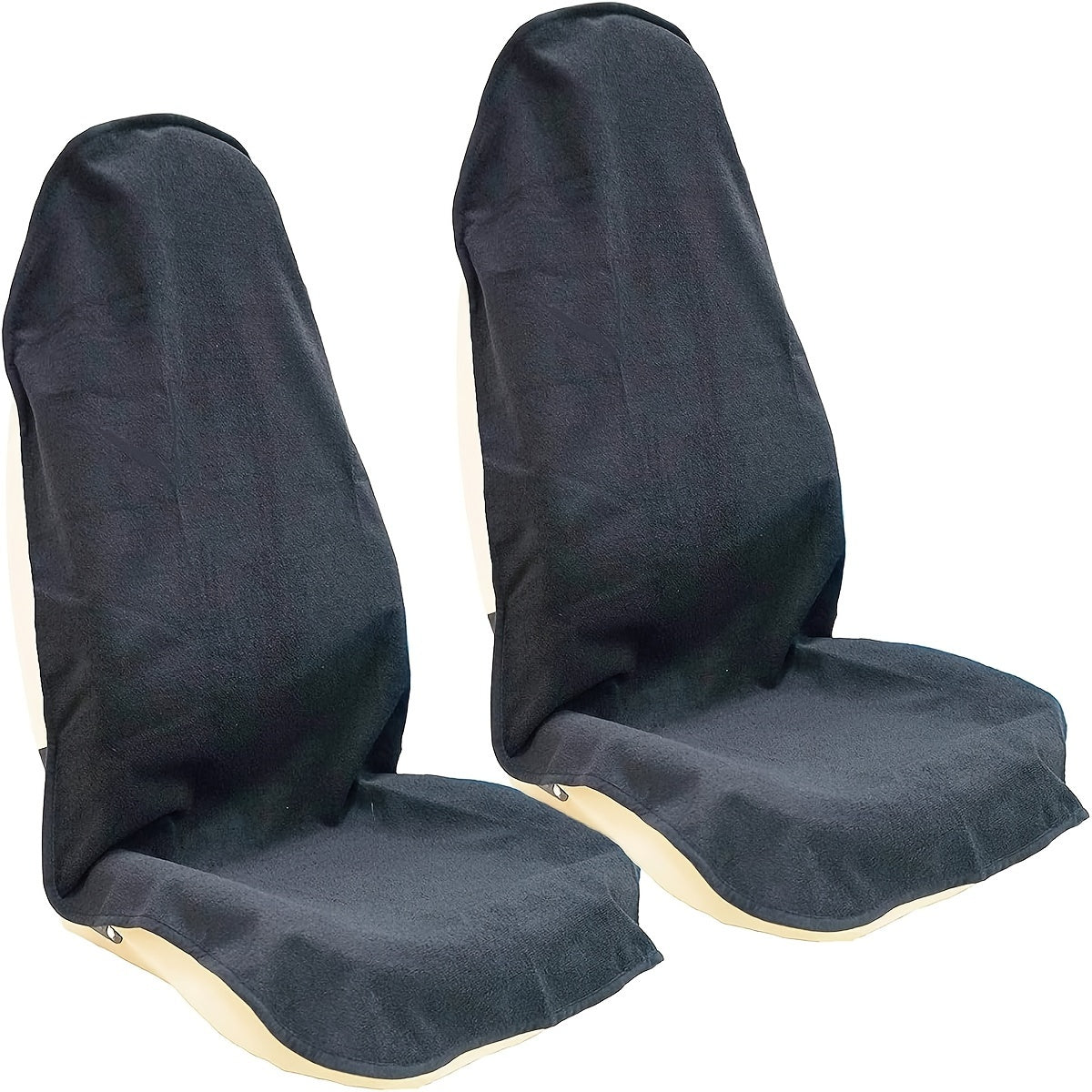 Universal Car Seat Cover Protector Towel Style Front Seat Grey for SUV Truck