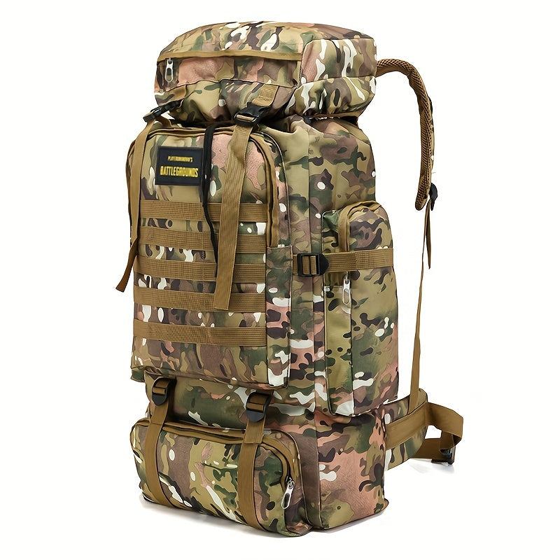 Waterproof Oxford Cloth Camo Travel Backpack 50L for Outdoor Adventures