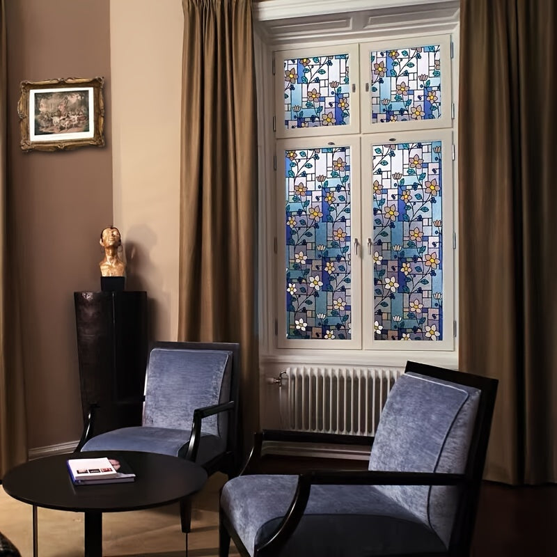 Frosted Window Film Privacy Decor 10mil Thick Self-Adhesive for Office Bathroom Home