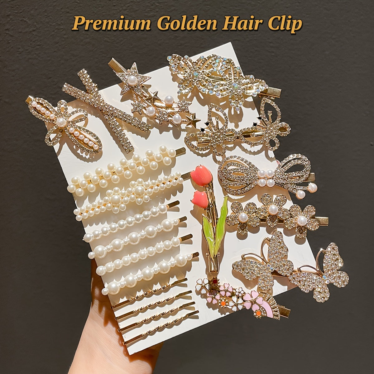20 Pcs Women's Imitation Pearl Hair Clips for Bangs and Sides Elegant and Cute