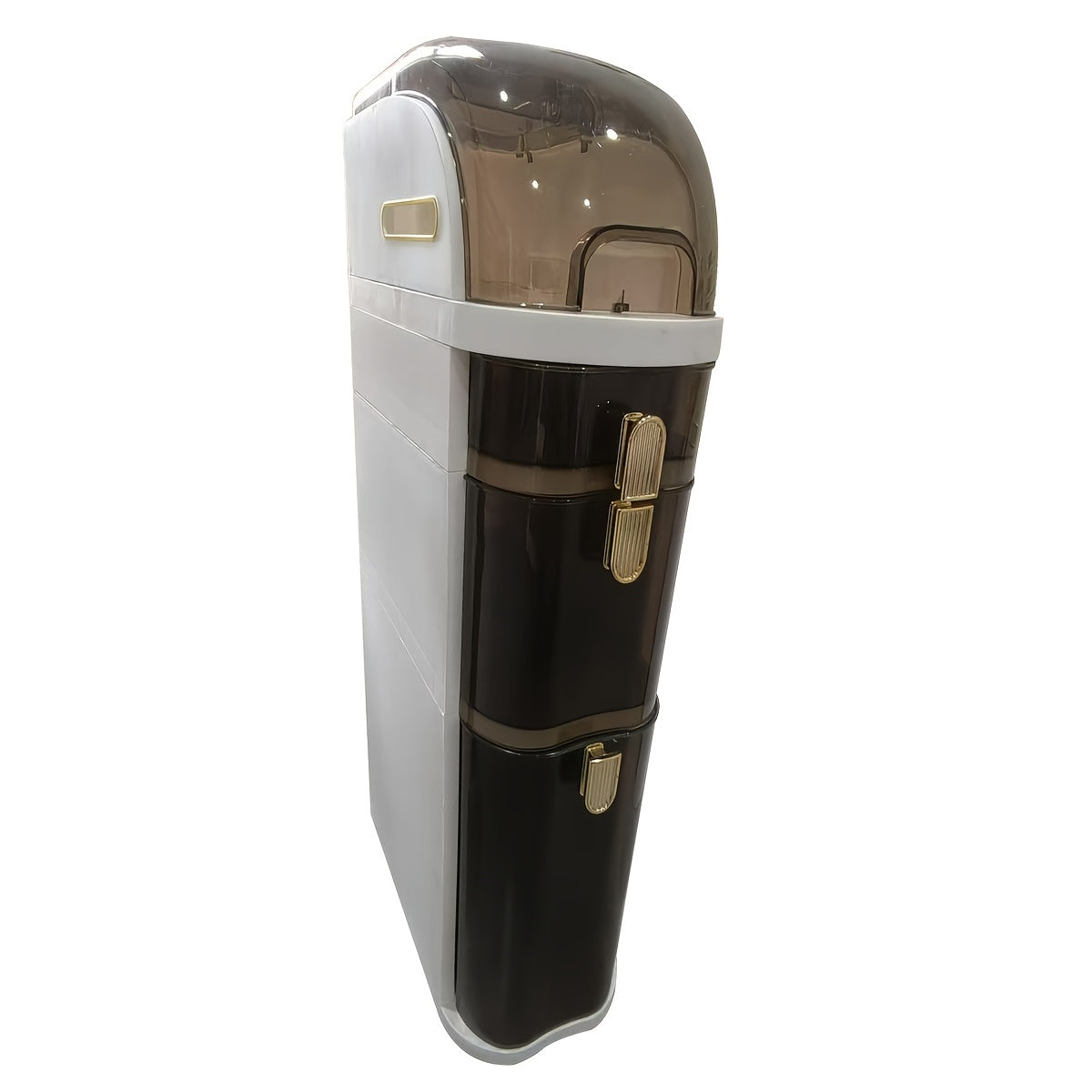 Plastic Storage Cabinet with Window Waterproof Flip Top for Bathroom Kitchen Living Room Office