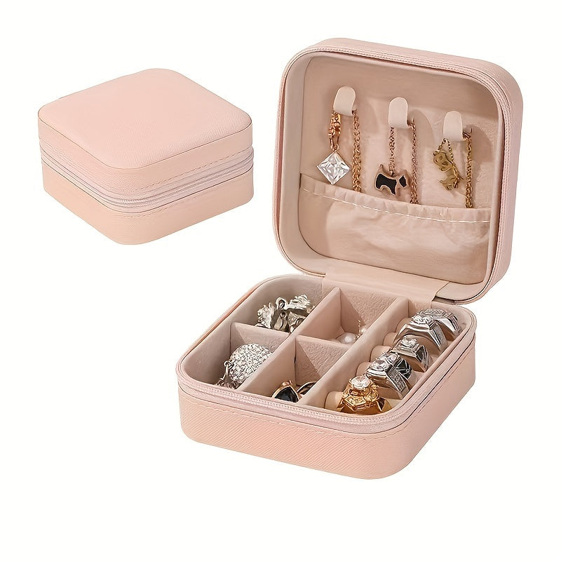 Двухслойный органайзер для украшений с замшевым покрытием, крючки для ожерелий, большая вместимость