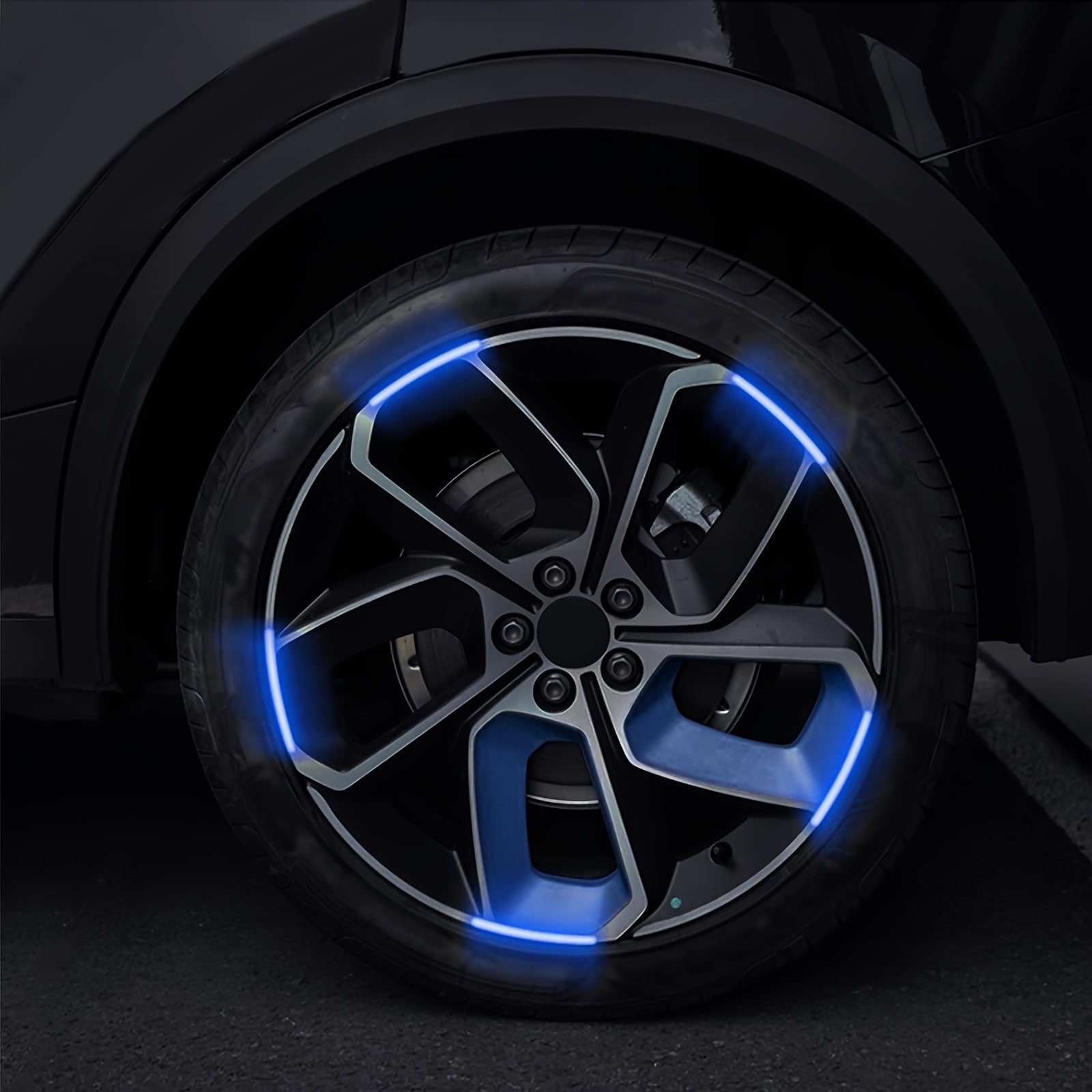 20 Pieces Blue Reflective Wheel Strips for Vehicles