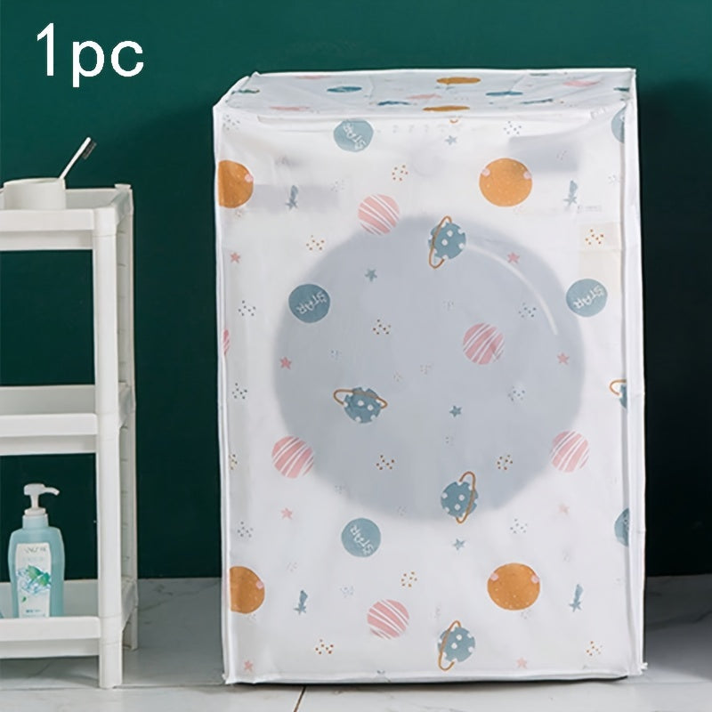 Semi-Transparent Waterproof Sun-Protective Washing Machine Cover for Front Loaders