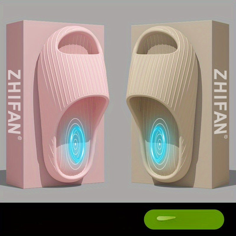 Unisex EVA Non-Slip Sandals Minimalist Stripe Indoor Beach Casual Footwear