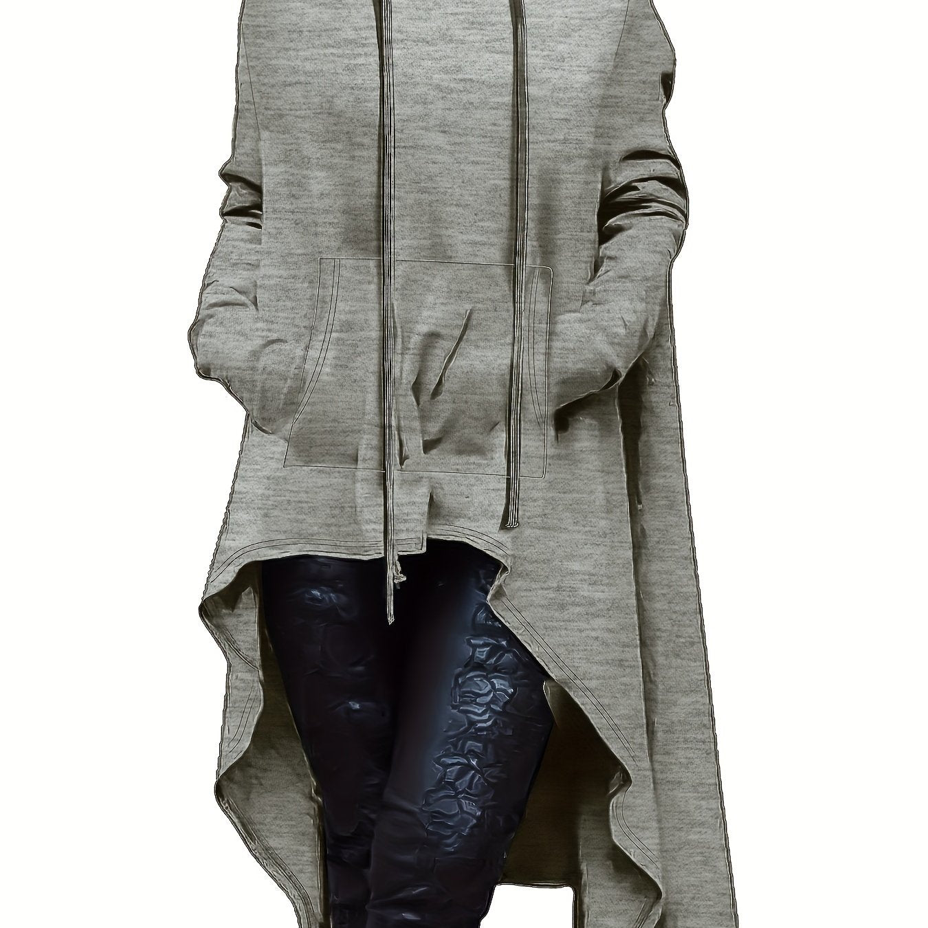 Толстовка оверсайз для женщин больших размеров с длинными рукавами, повседневная толстовка на осень и зиму