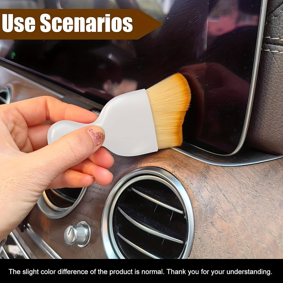 Unisex Soft Bristle Car Interior Cleaning Brush for Dust and Air Vents