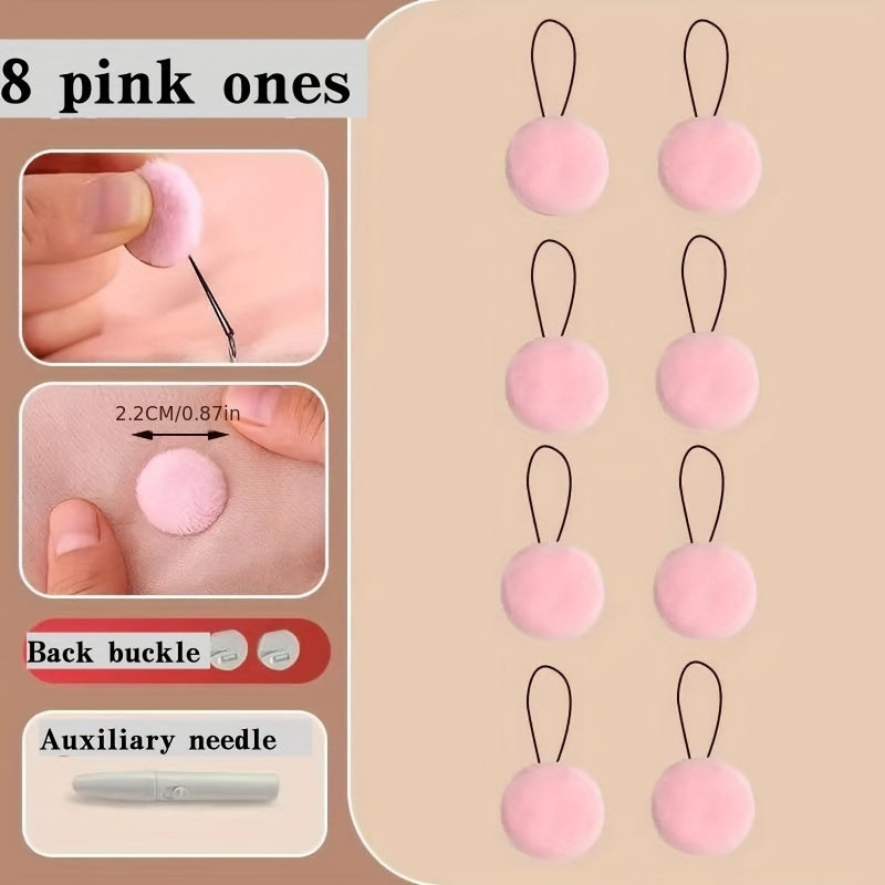 Pink Polypropylene No-Sew Clips for Line-Drying and Bedding Fastening