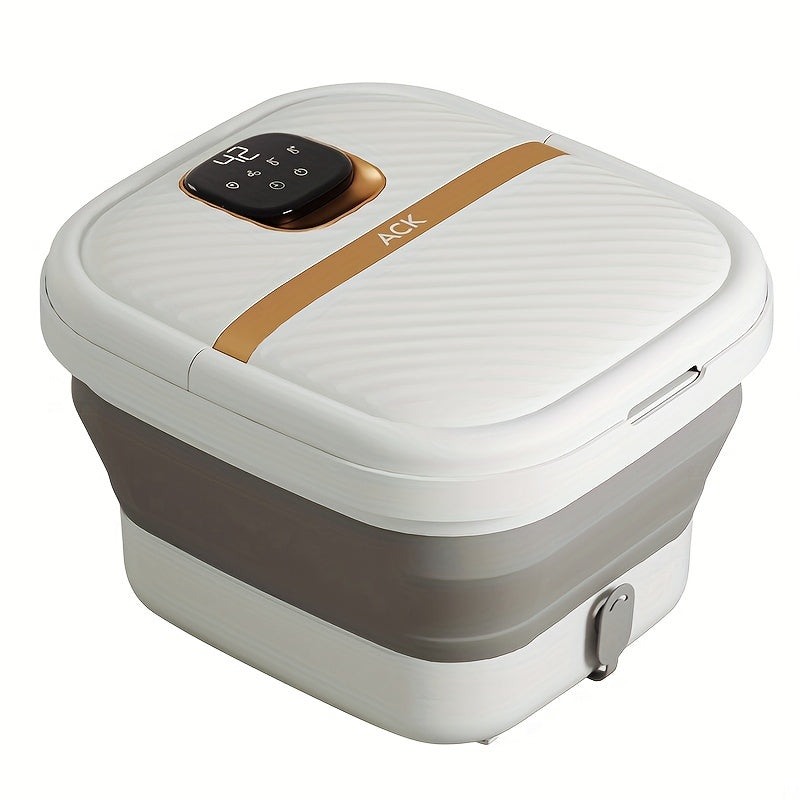 Issiqlik, pufakchalar, vibratsiya, qizil chiroq, akupressura massaj nuqtalari va haroratni boshqarish bilan ta'minlangan, portativ va egiluvchan oyoq vannasi.