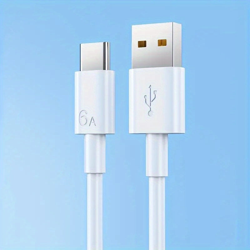 66W USB-C Flat Fast Charging Cable PVC Matte Female to Male Data Transfer