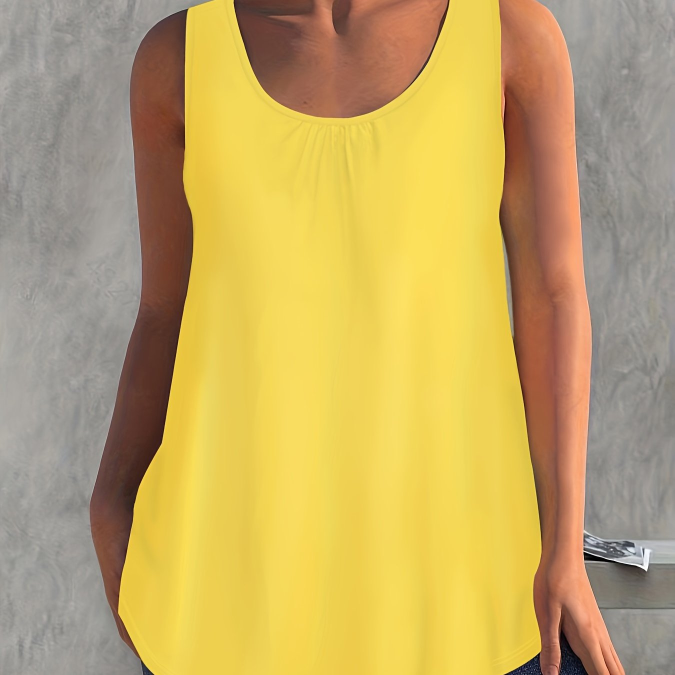 Girls Solid Color Pleated Vest Fashion Top