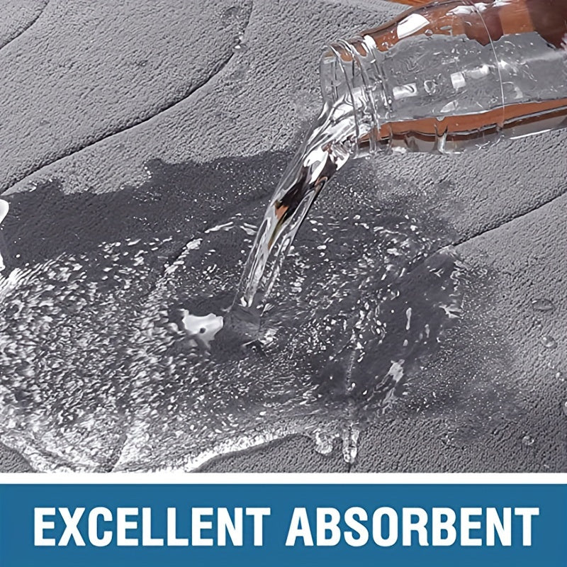 Alfombra de baño rectangular impermeable y absorbente