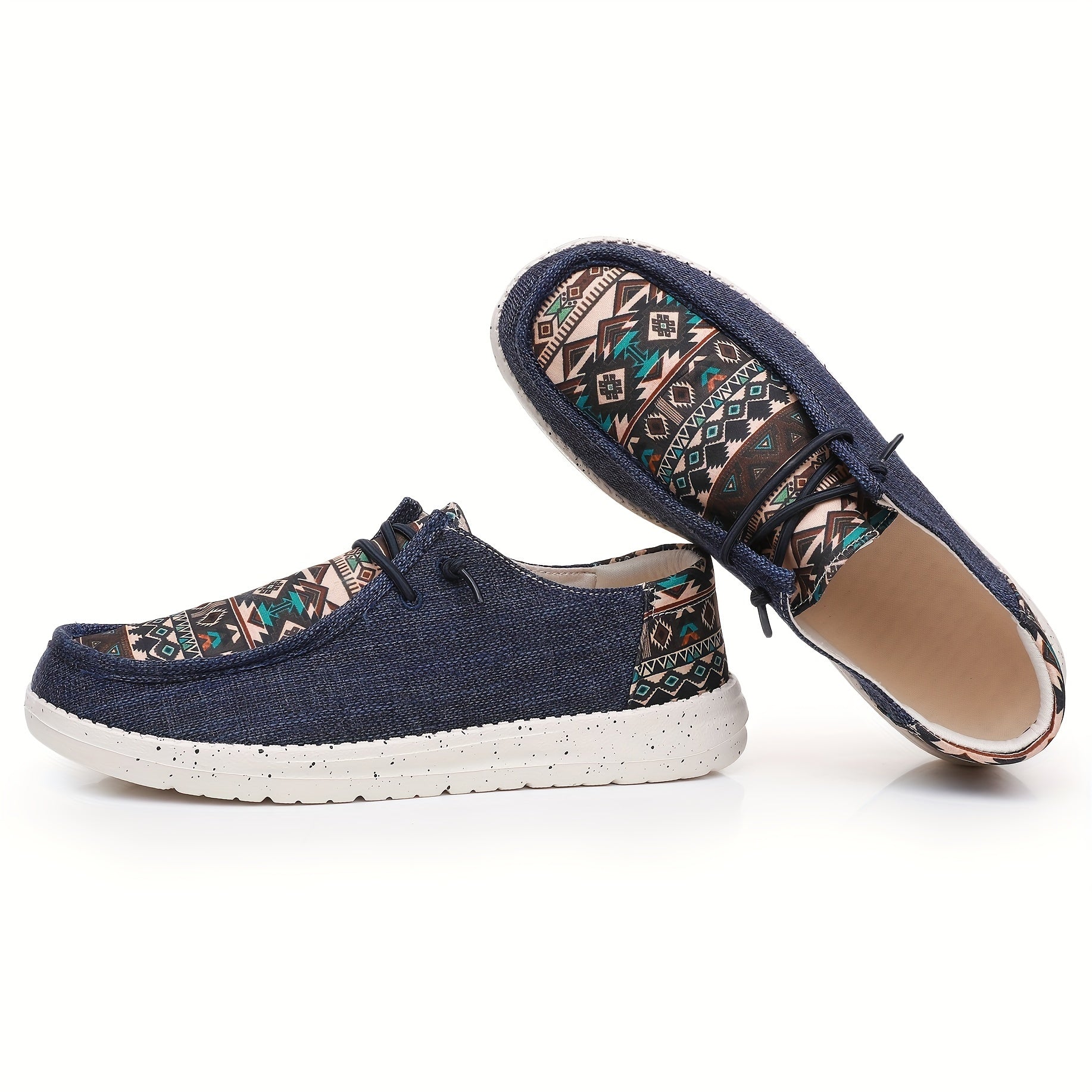 Men's Casual Loafer Shoes with Lace Closure Lightweight Breathable Non-Slip Boat Shoes for Spring and Summer