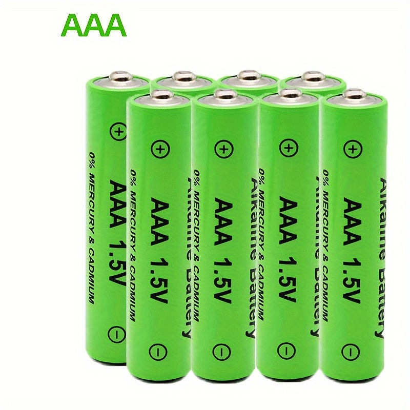 8 dona qayta tiklanadigan AA AAA batareyalar 1.5V 1000-1200mAh uchun elektronika va o'yinchoqlar