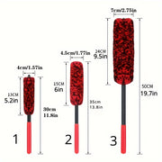 Auto Detailing Brush Flexible Fleece Bristles for Car Rims and Tires