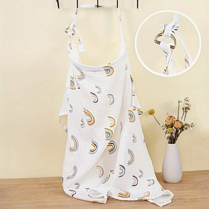 Breathable Muslin Nursing Apron for Breastfeeding Mothers and Babies