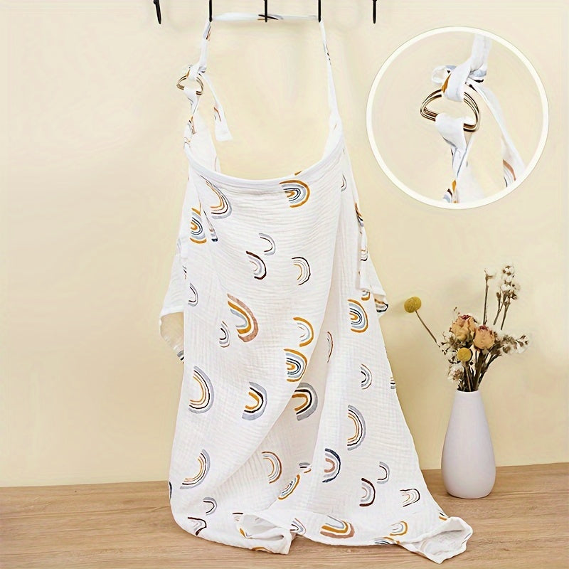 Breathable Muslin Nursing Apron for Breastfeeding Mothers and Babies