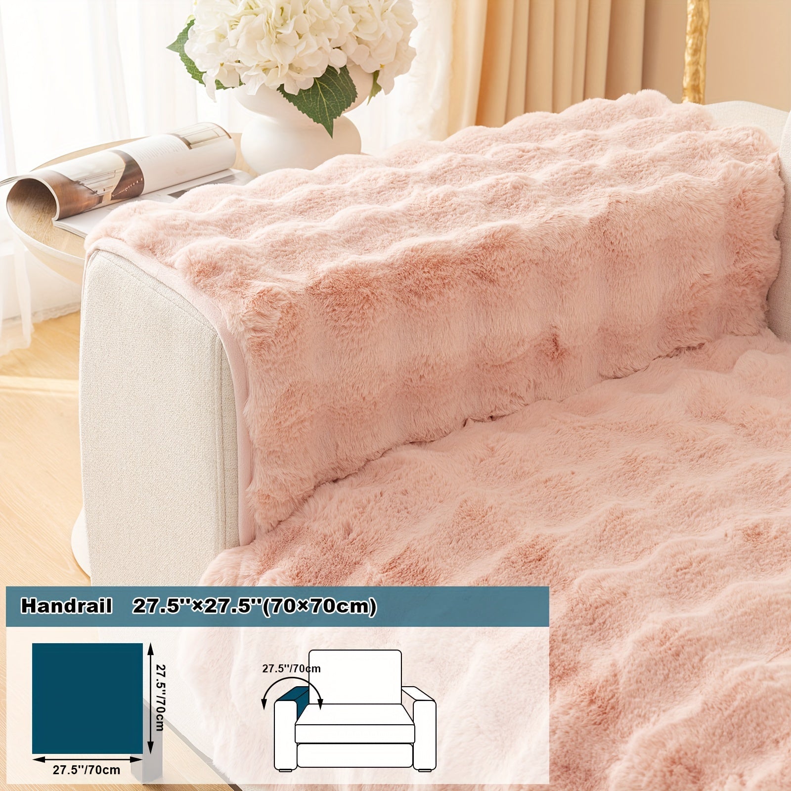 Имитация кролика плюшевая подушка-диван для домашних животных, дружелюбная к собакам с нескользящим чехлом для защиты мебели и декора в спальне, офисе или гостиной.