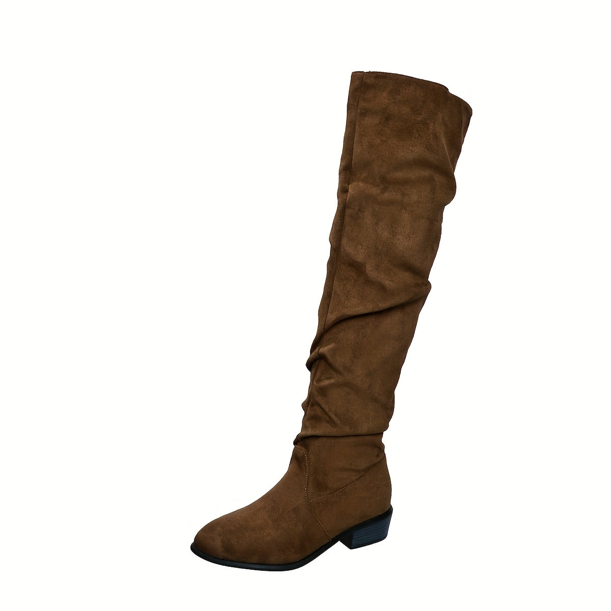 Women's Over-the-Knee Fashion Boots Leather Topstitched Versatile