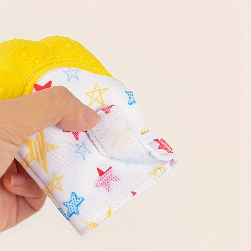 Soft Silicone Baby Teething Glove Oval-Shaped Chewing Gums Safe Washable Gift