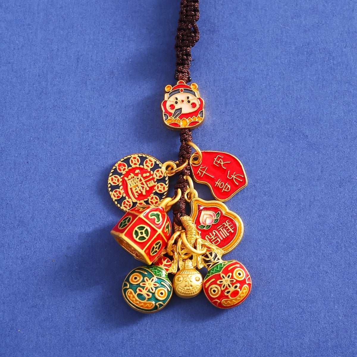 Dije de llavero dorado, Dios de la riqueza, cobre, que traga bestia dorada, para coche, bolso o suerte familiar